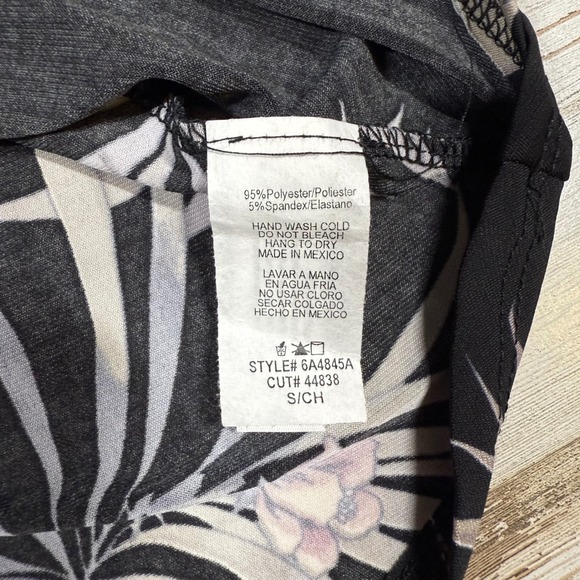 I JOAH Black Tropical Floral Print Spaghetti Strap Mini Dress‎ Sz Junior Small - Picture 5 of 9